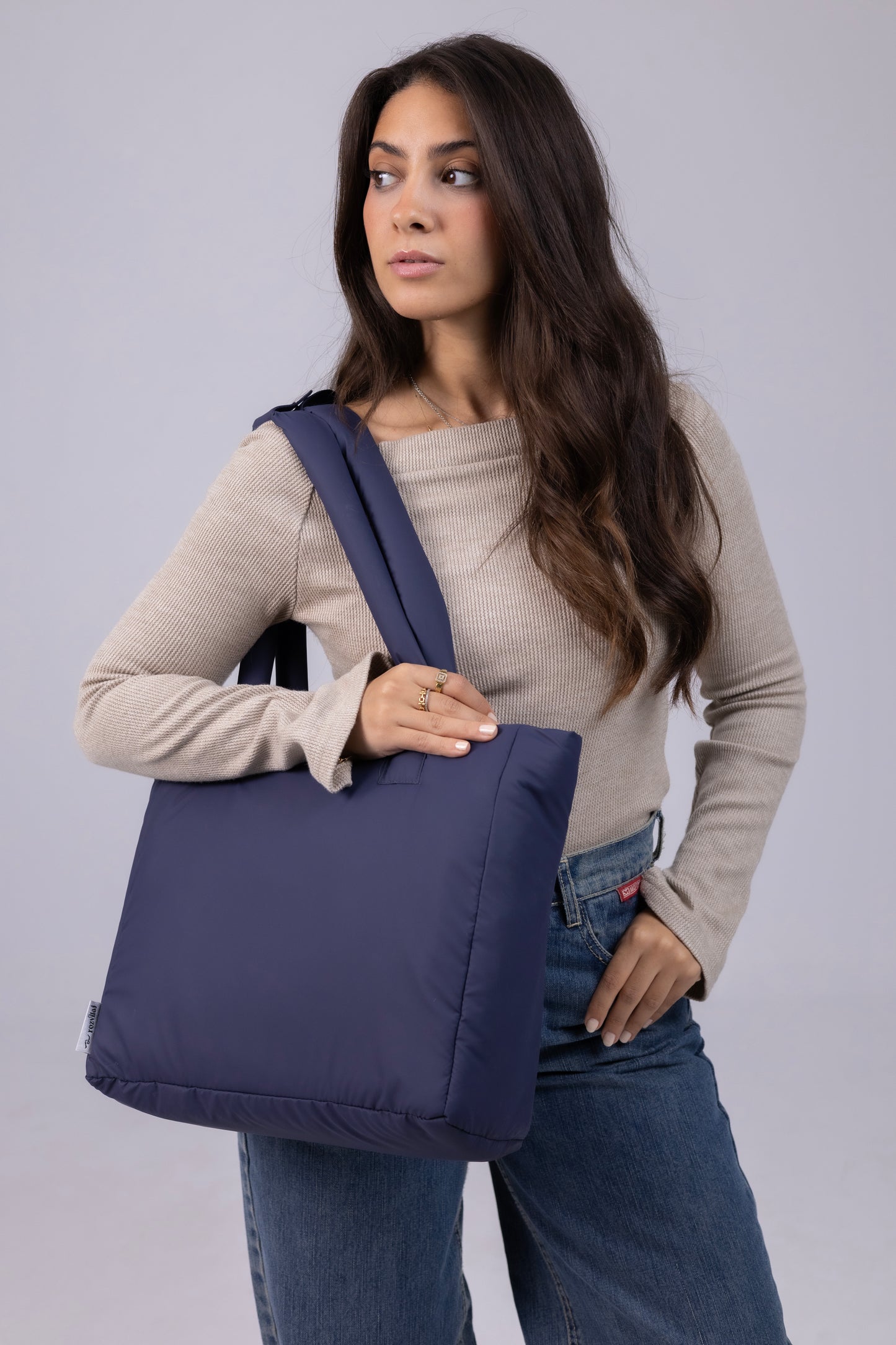 Medium Roza Bag - Navy Blue