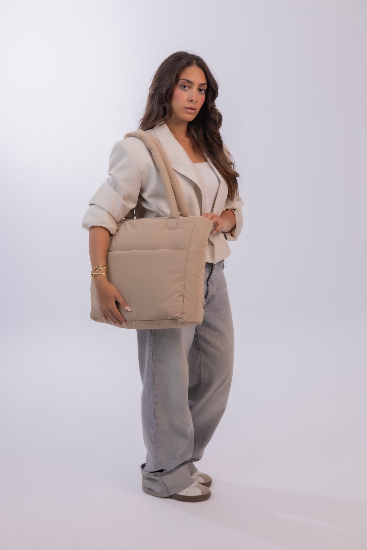 Large Roza Bag - Dark Beige