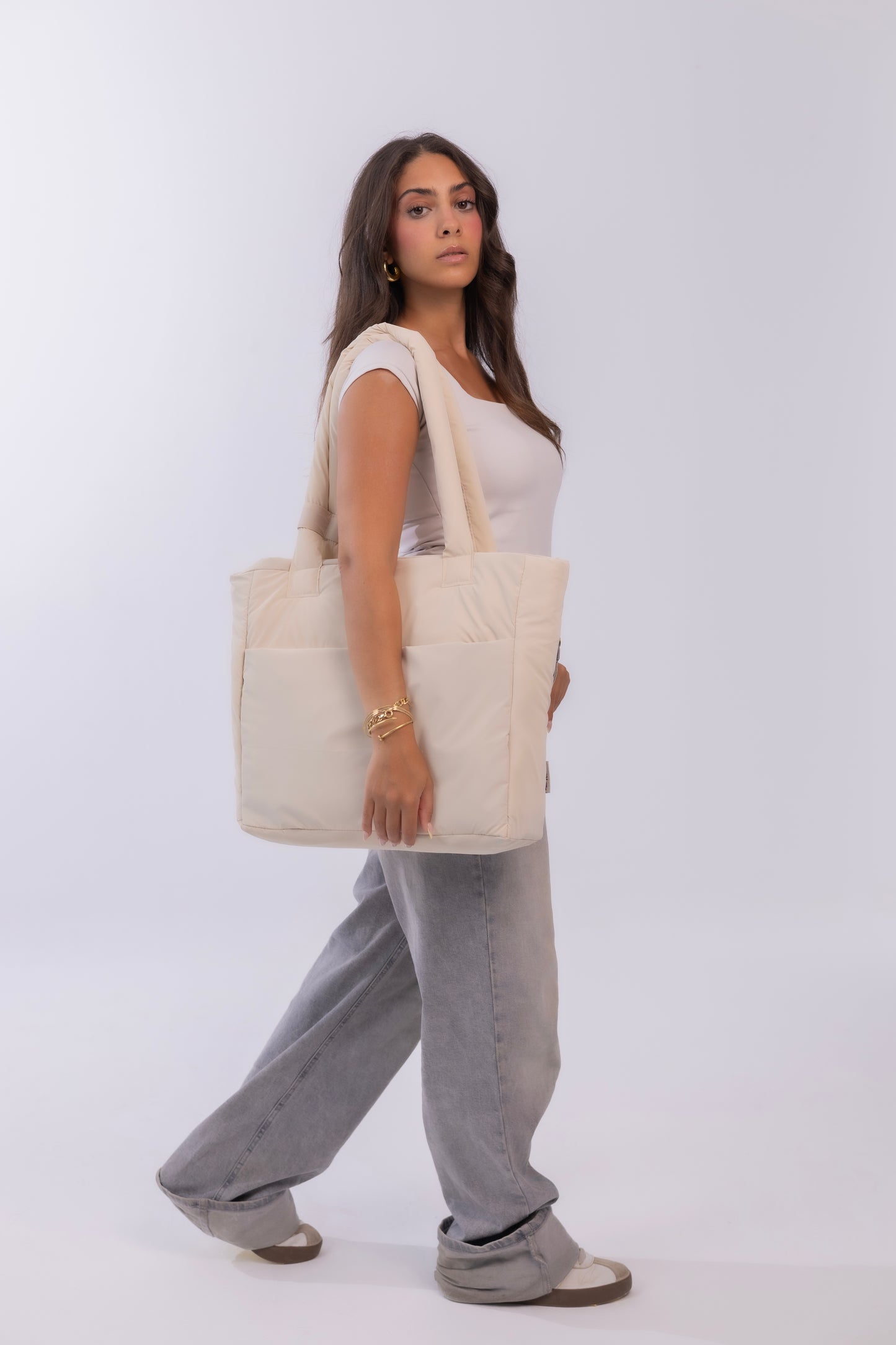 Large Roza Bag - Light Beige