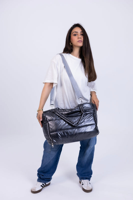 Lora Duffle Bag - Dark Silver