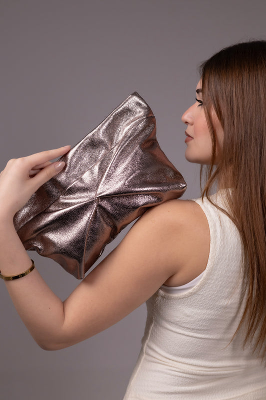 Vella Clutch - Bronze Metallic