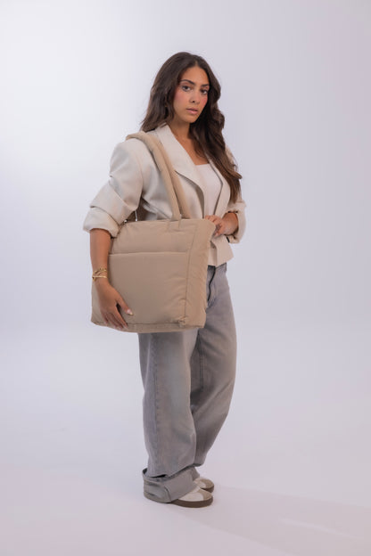 Large Roza Bag - Dark Beige