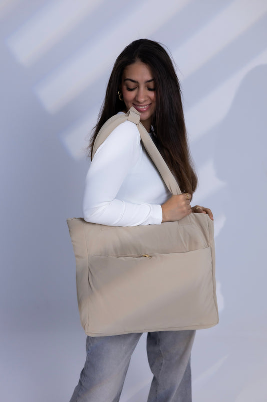 Large Roza Bag - Dark Beige