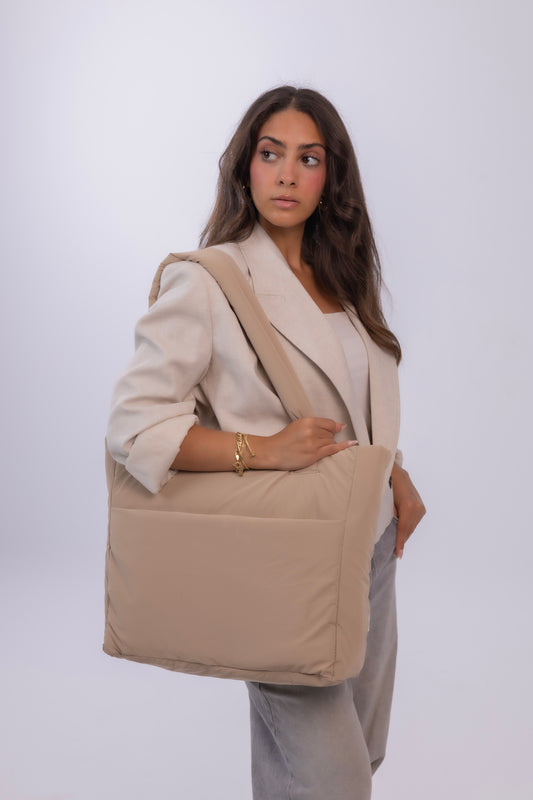 Large Roza Bag - Dark Beige