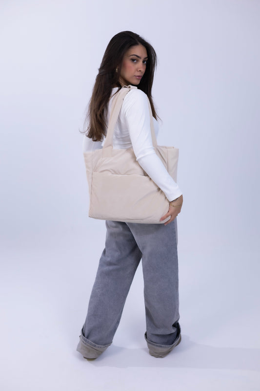 Large Roza Bag - Light Beige