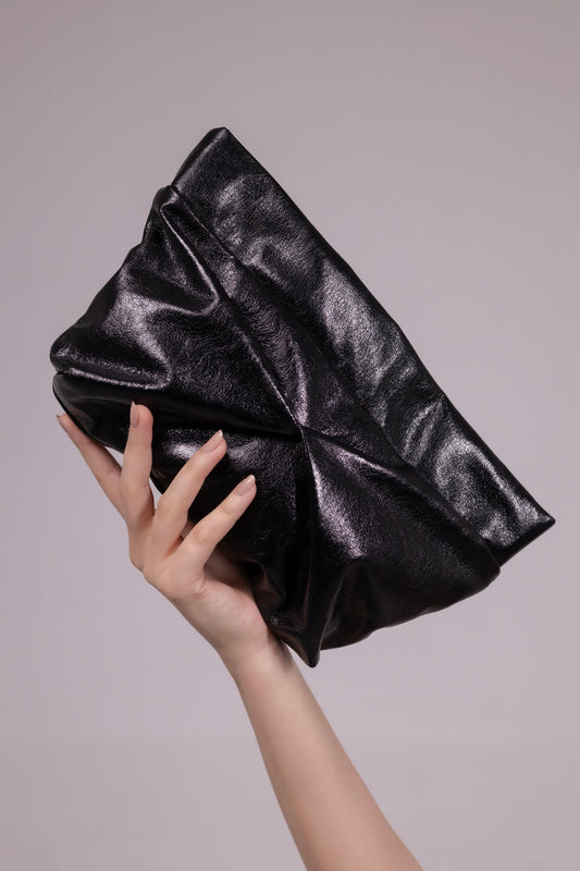 Vella Clutch - Black Metallic