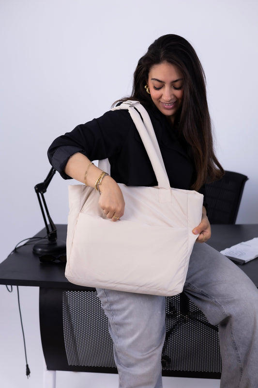 Large Roza Bag - Light Beige