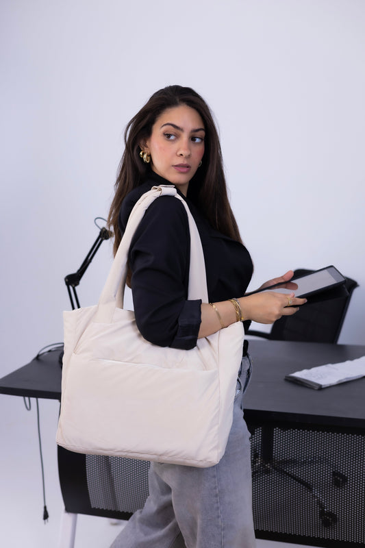 Medium Roza Bag - Light Beige