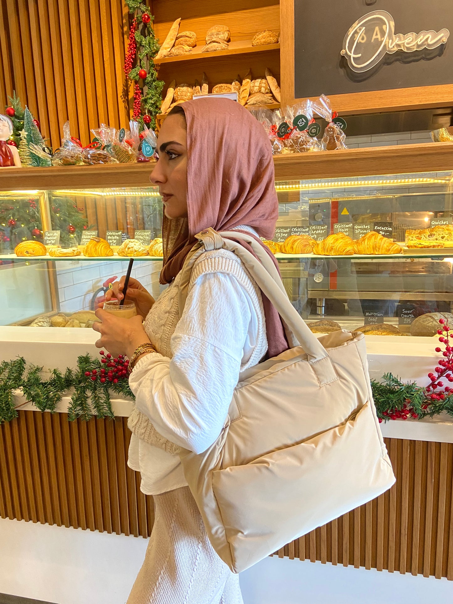 Medium Roza Bag - Dark Beige