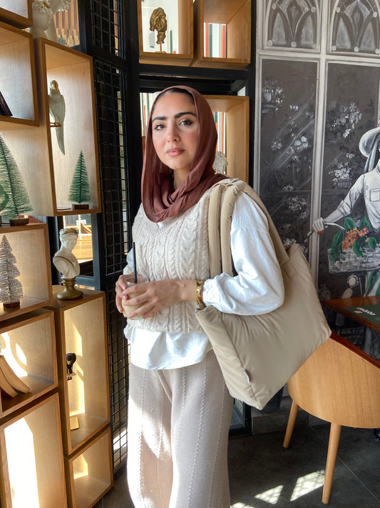 Medium Roza Bag - Dark Beige